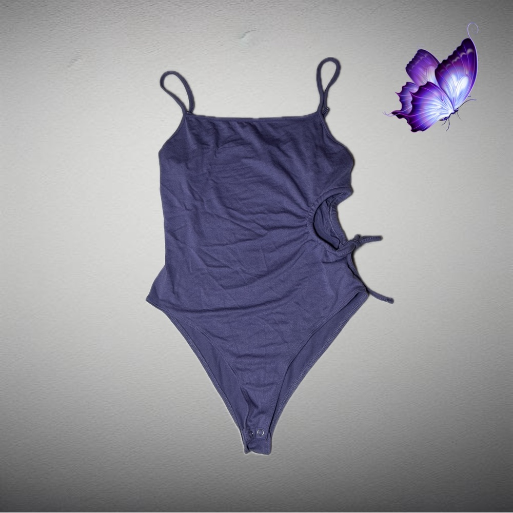 Dusty Lavender Bodysuit with Cut-Out on Side